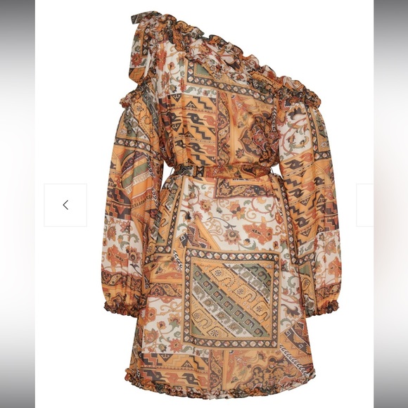 One Teaspoon BAZAAR PAISLEY ONE SHOULDER DRESS - Picture 5 of 8